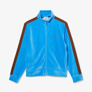 Lacoste Regular Fit Velvet Zip Sininen | OIU-935046