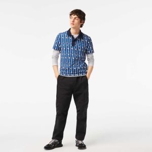 Lacoste Relaxed Fit Vesi-Repellent Track Mustat | DKU-682943