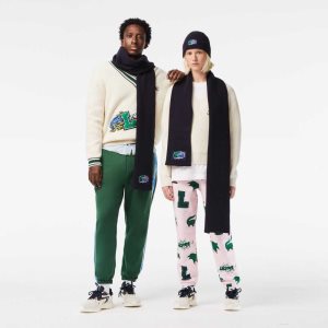 Lacoste Ribbed Villa Beanie And Scarf Gift Set Laivastonsininen Sininen | WSO-052486