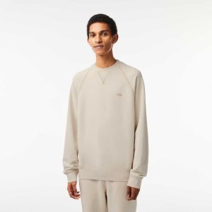 Lacoste Round Neck Organic Puuvilla Beige | CDQ-798142