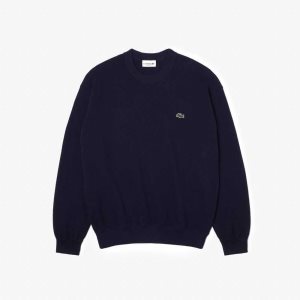 Lacoste Round Neck Organic Puuvilla Laivastonsininen Sininen | VOJ-478093