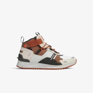 Lacoste Run Breaker Nahkaiset Color-Pop Ulkoilu Ruskea Valkoinen | MNX-134857