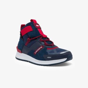 Lacoste Run Breaker Tekstiili and Nahkaiset Sininen Punainen | ZPF-675902
