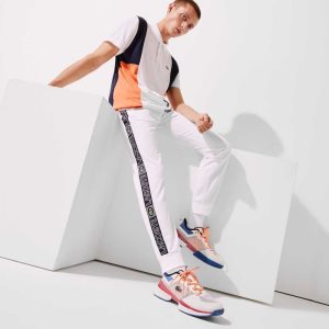 Lacoste SPORT Branded Bands Tracksuit Valkoinen Oranssi Laivastonsininen Sininen | MHL-718065