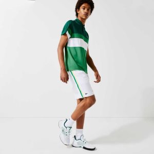 Lacoste SPORT Contrast Bands Kevyet Valkoinen Vihreä Keltainen Valkoinen | TMR-865927