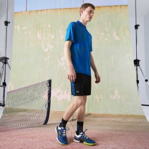 Lacoste SPORT Contrast Print Tennis Mustat | WMU-907263