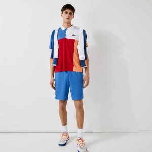 Lacoste SPORT Contrasting Elasticized Vyötärö Jacquard Sininen Mustat Valkoinen | IMT-012657