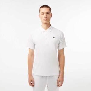 Lacoste SPORT Hengittävä Abrasion-Resistant Interlock Valkoinen | FOP-068752