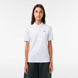 Lacoste SPORT Hengittävä Stretch Golf Valkoinen Laivastonsininen Sininen | ZNC-256094