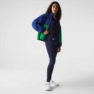 Lacoste SPORT High-Waisted Second-Skin Leggings Laivastonsininen Sininen | LWK-523901