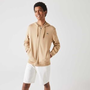 Lacoste SPORT Kevyet Bi-material Hoodie Beige | XVS-563972