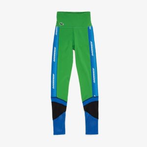 Lacoste SPORT Logo Stripe Leggings Vihreä Sininen Mustat | MXZ-765239