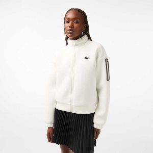 Lacoste SPORT Loose Fit Zip Valkoinen | LSD-462839