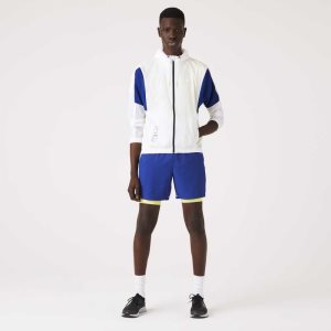 Lacoste SPORT Packable Nylon Zip Valkoinen Sininen Keltainen Mustat | HRN-329704