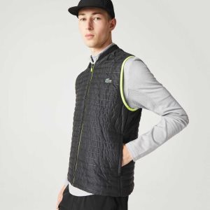 Lacoste SPORT Pehmustettu Reversible Vest Keltainen Mustat | YZT-931806