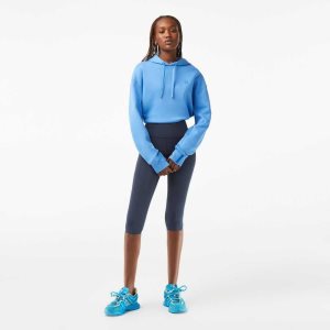 Lacoste SPORT Plain Cropped Leggings Sininen | MAF-102786