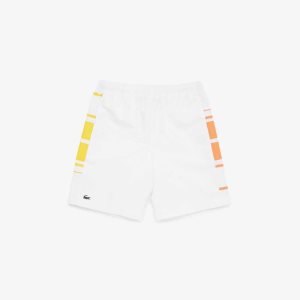 Lacoste SPORT Raidallinen Valkoinen Keltainen Oranssi | SJE-850274
