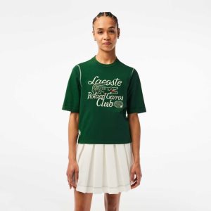 Lacoste SPORT Roland Garros Edition Heavy Jersey T-Shirt Vihreä | SEA-425873