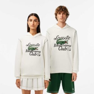 Lacoste SPORT Roland Garros Edition Hoodie Valkoinen | TYK-978231