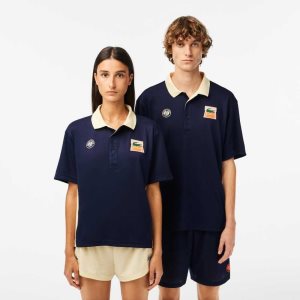Lacoste SPORT Roland Garros Edition Ultra-Dry Laivastonsininen Sininen Keltainen | MSW-021743