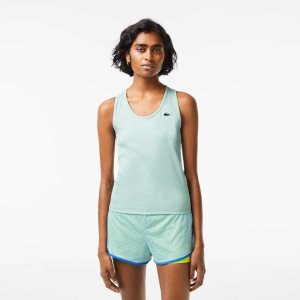 Lacoste SPORT Slim Fit Ribbed Tank Minttu | ELP-350186