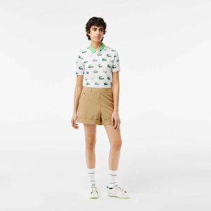 Lacoste SPORT Stretch Golf Bermuda Beige | LSV-743962