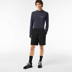 Lacoste SPORT Tennis Solid Diamond Weave Mustat | CEQ-579013