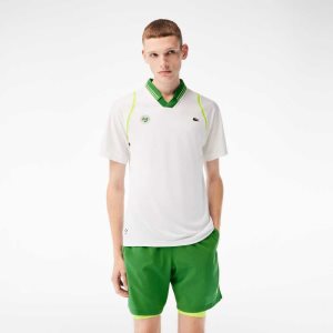 Lacoste SPORT x Daniil Medvedev Roland Garros Edition Team Leader Valkoinen Vihreä | QOP-752904