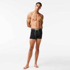 Lacoste Seamless Jersey Trunk Mustat Keltainen | HET-905172