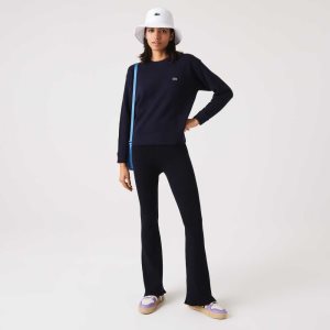 Lacoste Seamless Ribbed Knit Leggings Laivastonsininen Sininen | HWP-259364