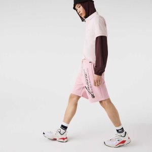 Lacoste Signature Print Puuvilla Fleece Pinkki | XVF-457623