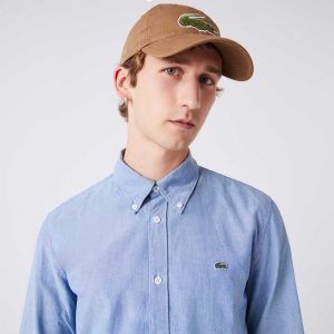 Lacoste Slim Fit Puuvilla Chambray Sininen | ZUA-745962