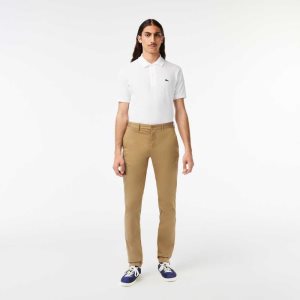 Lacoste Slim Fit Stretch Puuvilla Beige | VYZ-817294