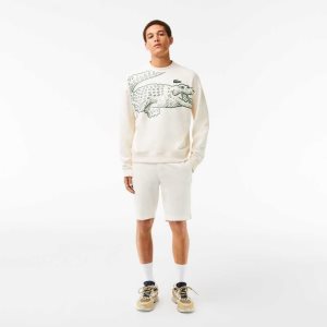 Lacoste Slim Fit Stretch Puuvilla Bermuda Valkoinen | MNR-680542