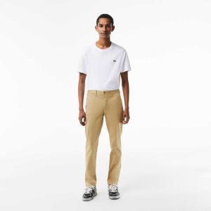 Lacoste Slim Fit Stretch Puuvilla Chinos Beige | NOR-457096