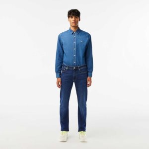 Lacoste Slim Fit Stretch Puuvilla Denim Sininen | LRD-854736