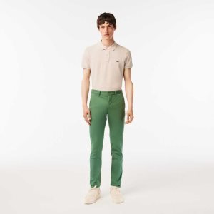 Lacoste Slim Fit Stretch Puuvilla Khaki Vihreä | ADX-190245