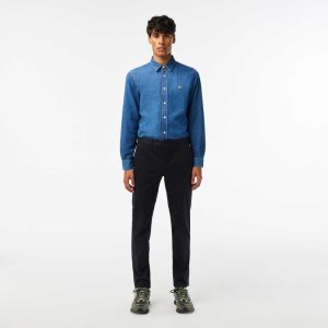 Lacoste Slim Fit Stretch Puuvilla Laivastonsininen Sininen | THX-947531