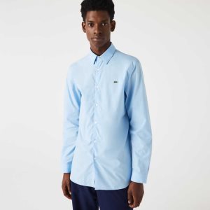 Lacoste Slim Fit Stretch Puuvilla Poplin Sininen | FNY-739501