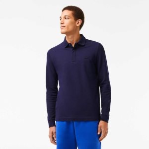 Lacoste Smart Paris long sleeve stretch cotton Laivastonsininen Sininen | TSZ-973518