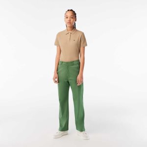 Lacoste Stretch Gabardine Khaki Vihreä | PIV-679231