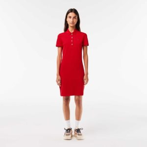 Lacoste Stretch Puuvilla Pique Polo Punainen | BES-287641