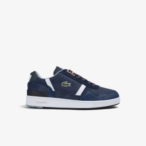 Lacoste T-Clip Nahkaiset and Mokka Sininen Valkoinen | KCU-580372