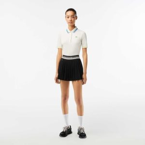 Lacoste Tennis Laskostettu Skirts with Built-in Mustat Vihreä | ZSK-543198