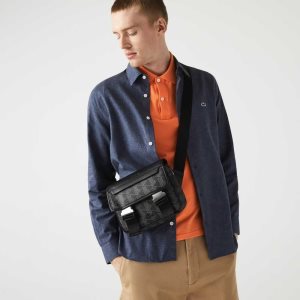 Lacoste The Blend Clipped Monogram Canvas Messenger Monivärinen | WEH-190586