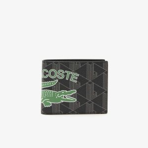 Lacoste The Blend Monogram Print Folding Wallet Monivärinen | DZL-087239