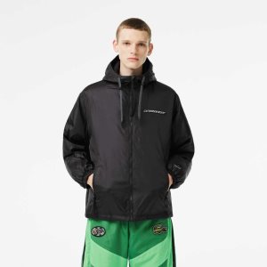 Lacoste Tikattu Hupullinen Mustat | ZPU-514290
