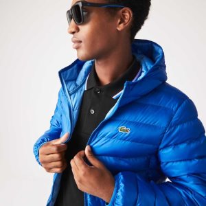 Lacoste Tikattu Hupullinen Sininen | UQR-371024