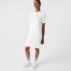 Lacoste Trumpet Sleeve Pique Polo Valkoinen | ZLI-025637