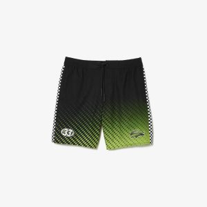 Lacoste Two-Tone Checkerboard Print Mustat Keltainen | RNS-751934